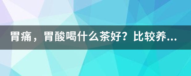 胃痛，胃酸喝什么茶好？比较养胃的<strong>胃脘痛</strong>。