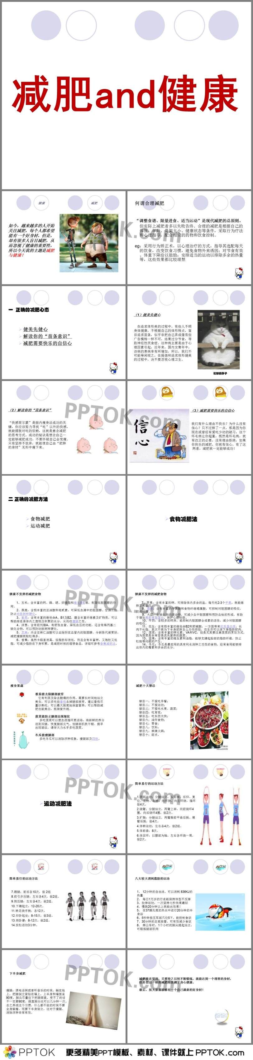 关于减肥的ppt背景图减肥ppt